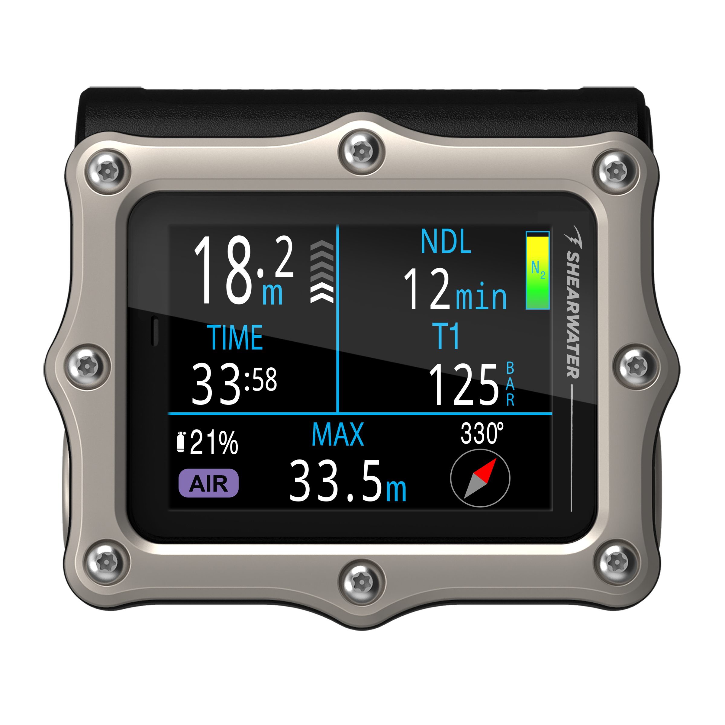 Shearwater Perdix 3 - Titanium - Air Integration