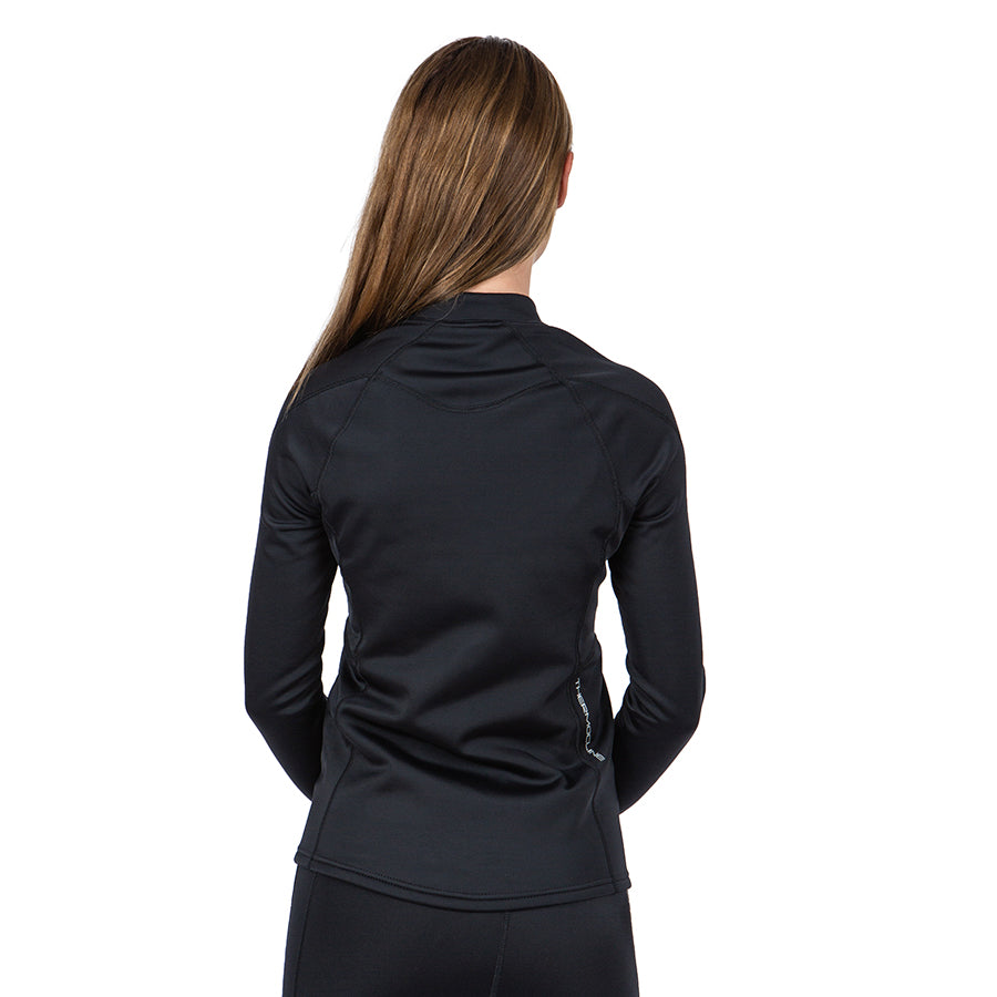 Fourth Element Thermocline long sleeve Black Ladies top (front zip)