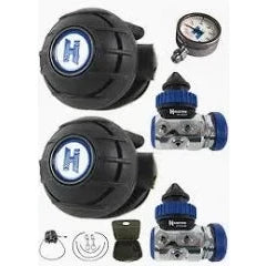 Halcyon Aura / H-50D double cylinder Tech diver Regulator Set