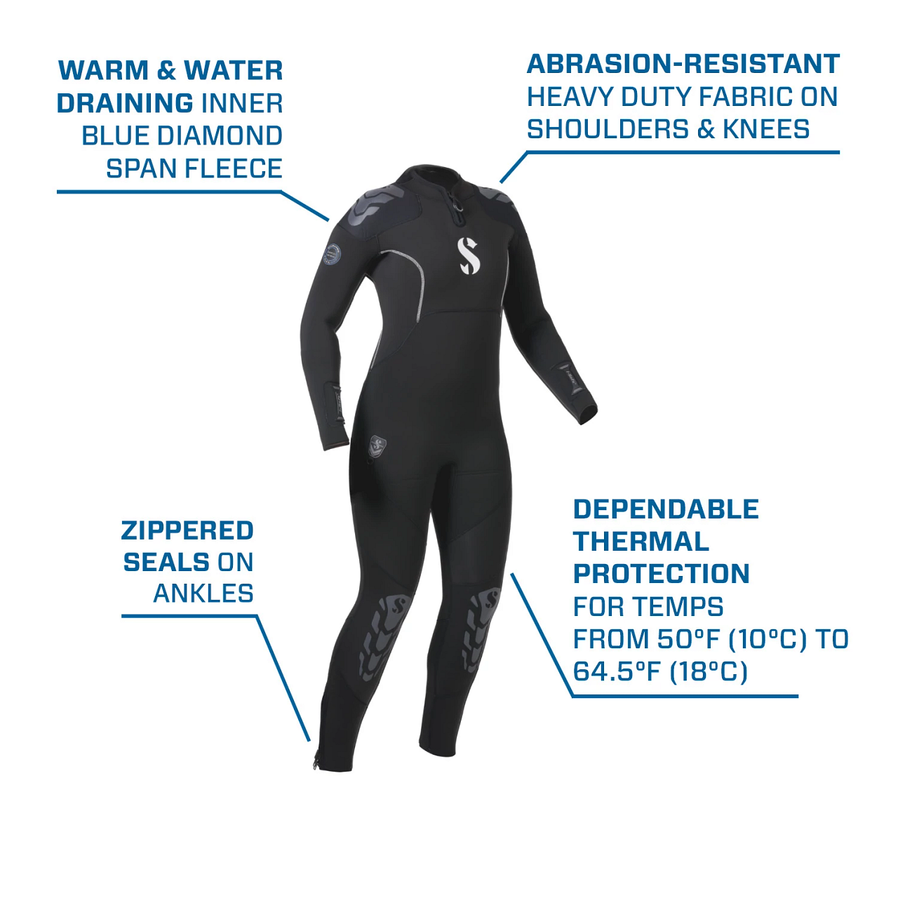 Scubapro Everflex Yulex 7.5mm / 5.5mm Womens wetsuit